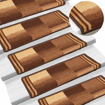 Stufenmatten Selbstklebend 5 Stk. 65x21x4 cm Braun