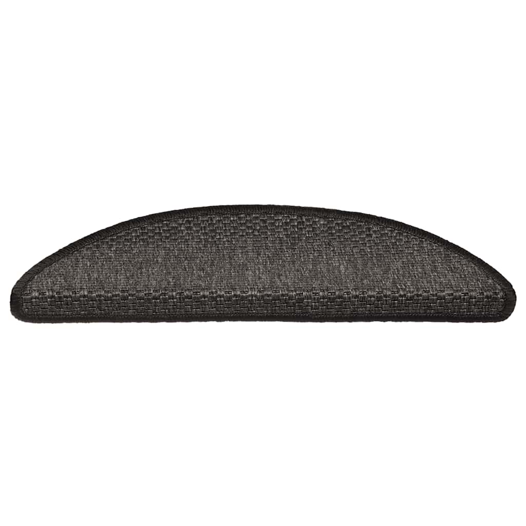 Treppenmatten Selbstklebend Sisal 15 Stk. 56x17x3 cm Anthrazit