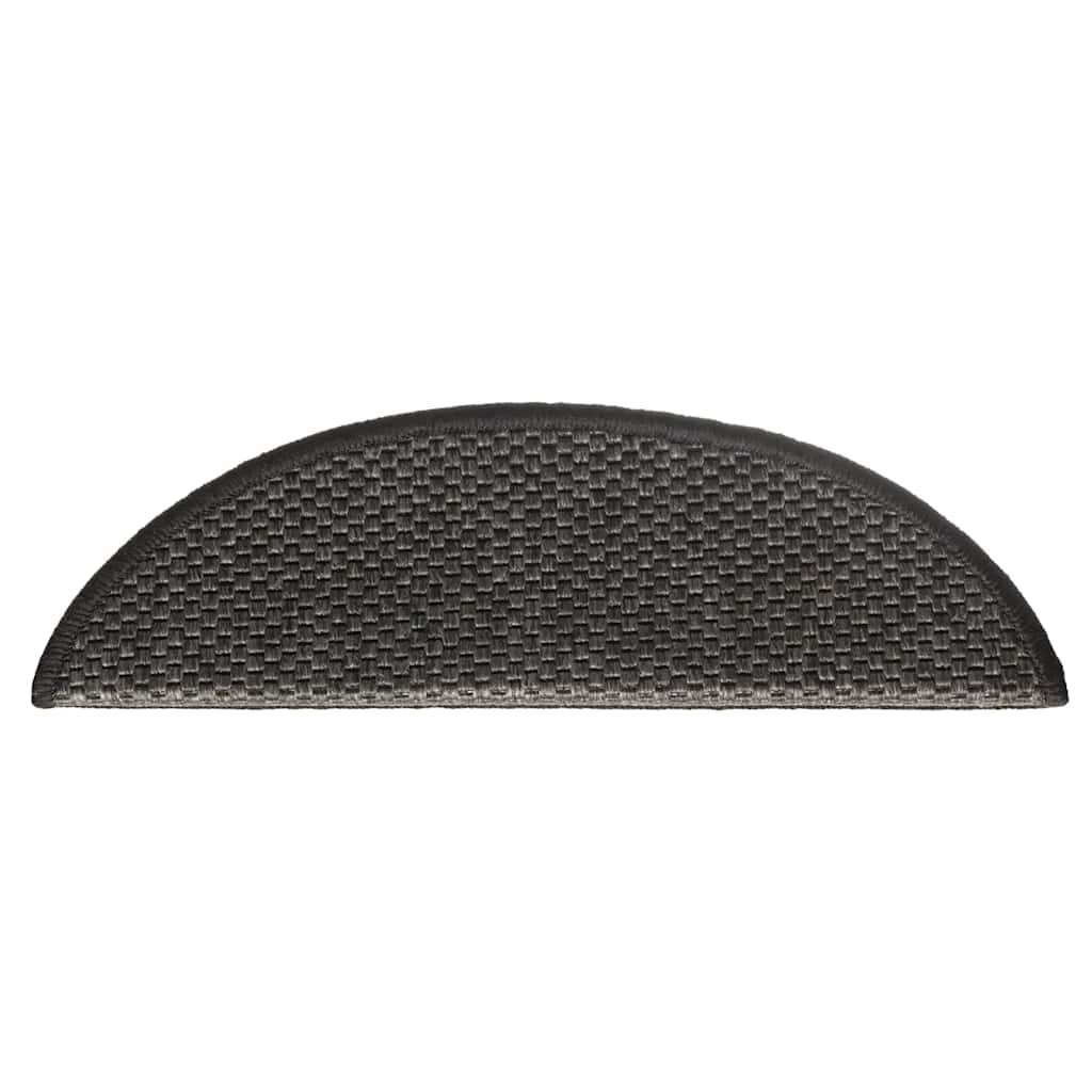 Treppenmatten Selbstklebend Sisal 15 Stk. 56x17x3 cm Anthrazit