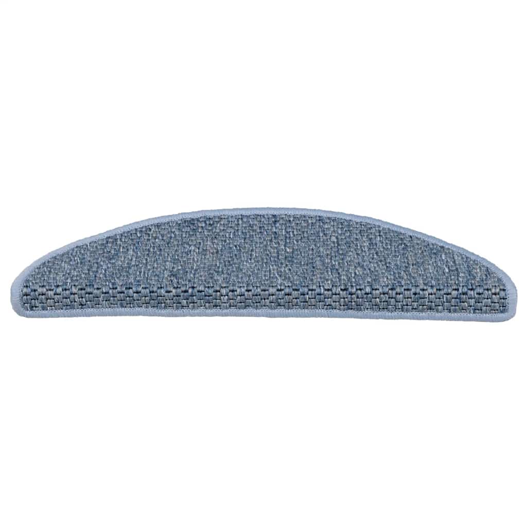 Treppenmatten Selbstklebend Sisal-Optik 15 Stk. 56x17x3cm Blau
