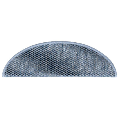 Treppenmatten Selbstklebend Sisal-Optik 15 Stk. 56x17x3cm Blau