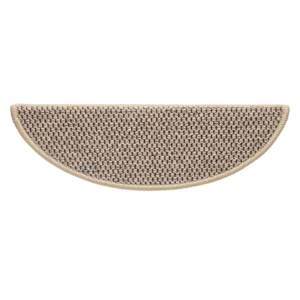 Treppenmatten Selbstklebend Sisal 15 Stk. 56x17x3cm Dunkelbeige