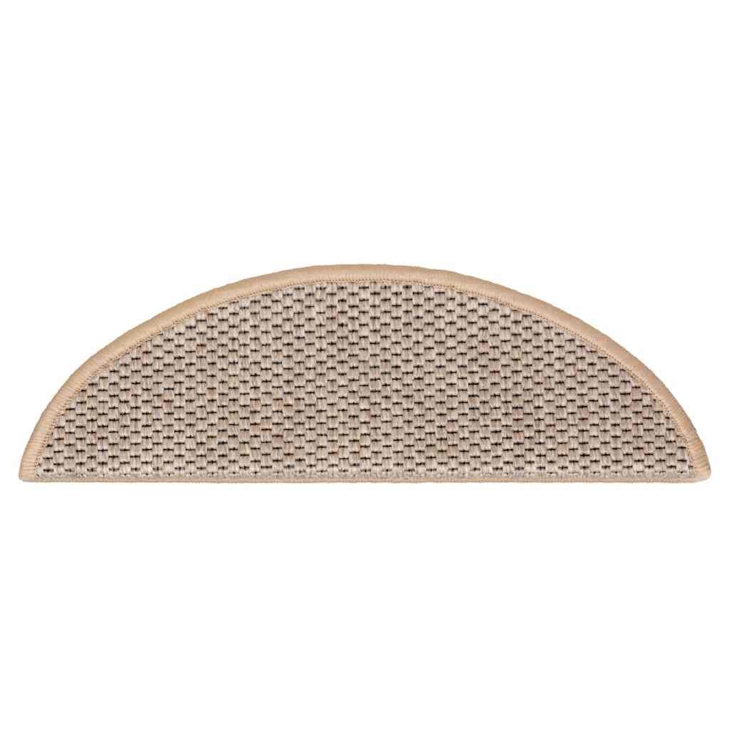 Treppenmatten Selbstklebend Sisal 15 Stk. 56x17x3 cm Hellbeige