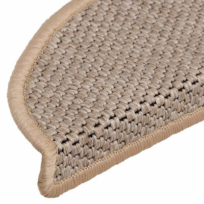 Treppenmatten Selbstklebend Sisal 15 Stk. 56x17x3 cm Hellbeige