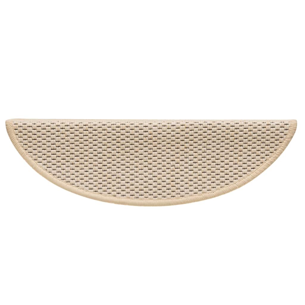 Treppenmatten Selbstklebend Sisal-Look 15 Stk. 56x17x3 Berber