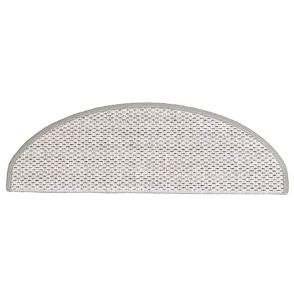 Treppenmatten Selbstklebend Sisal-Look 15 Stk. 65x21x4 Platina