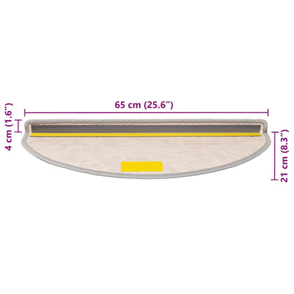 Treppenmatten Selbstklebend Sisal-Look 15 Stk. 65x21x4 Platina