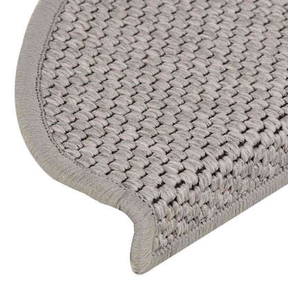 Treppenmatten Selbstklebend Sisal-Look 15 Stk. 65x21x4 Silbern
