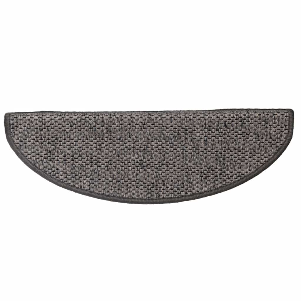 Treppenmatten Selbstklebend Sisal 15 Stk. 65x21x4 cm Anthrazit