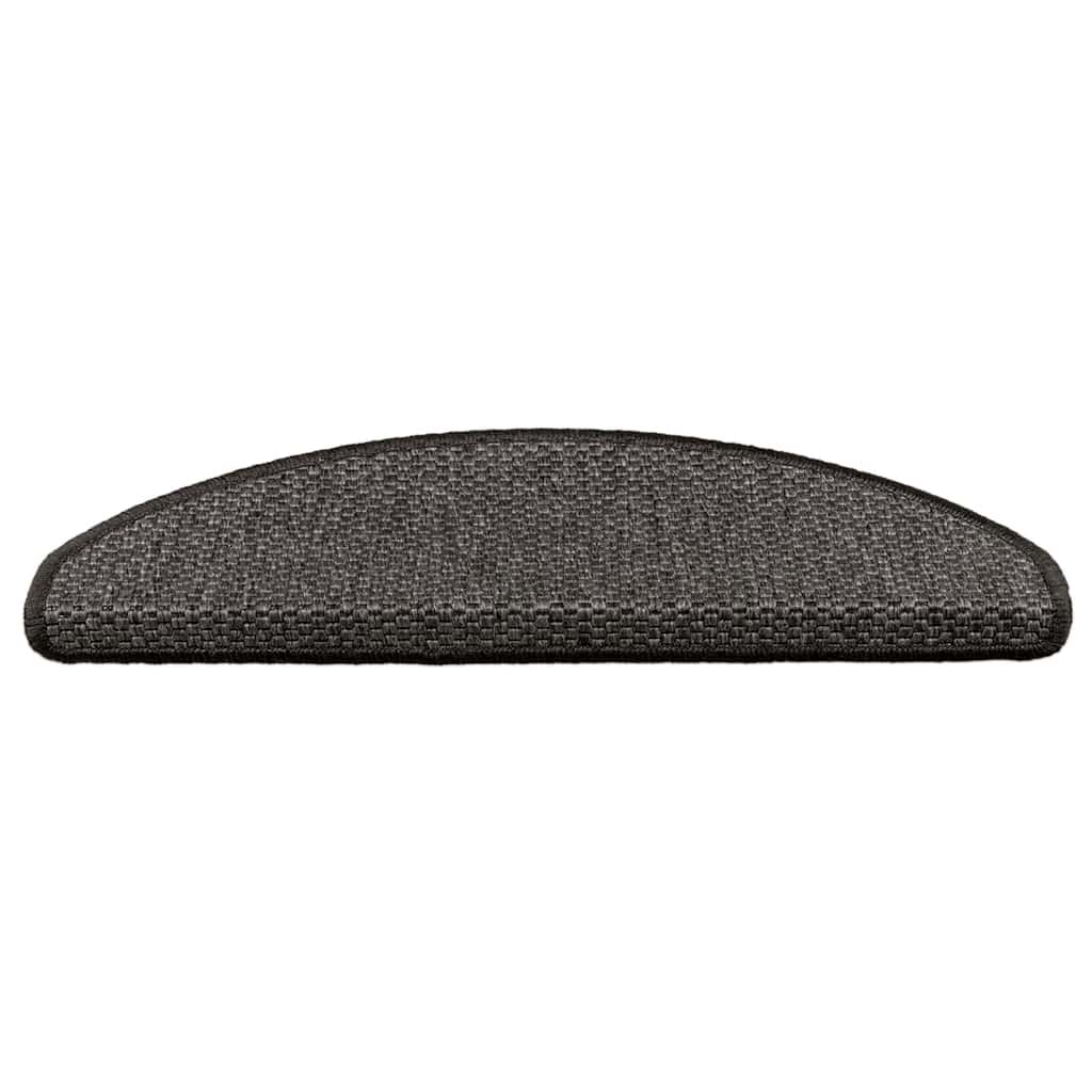 Treppenmatten Selbstklebend Sisal 15 Stk. 65x21x4 cm Anthrazit