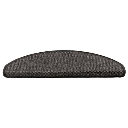 Treppenmatten Selbstklebend Sisal 15 Stk. 65x21x4 cm Anthrazit