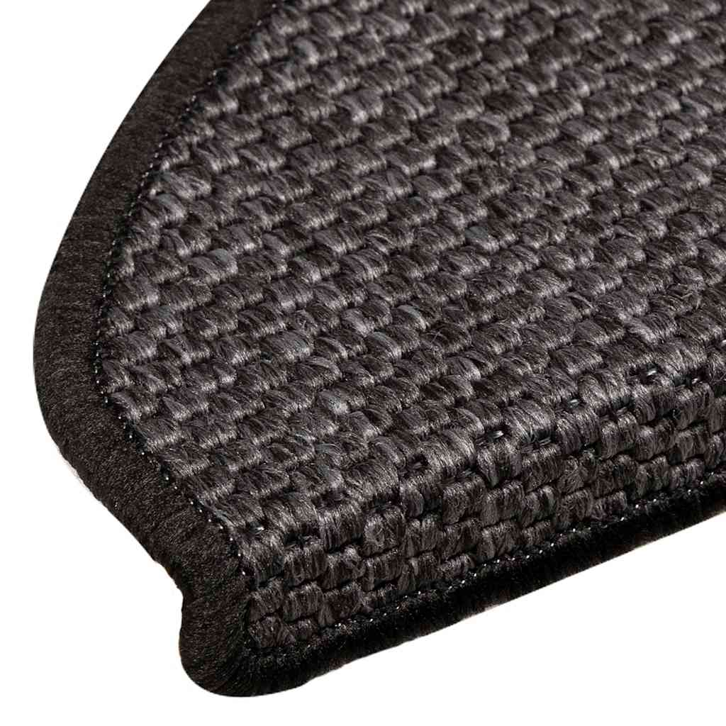 Treppenmatten Selbstklebend Sisal 15 Stk. 65x21x4 cm Anthrazit