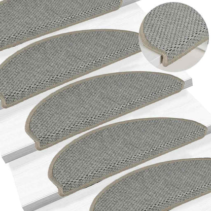 Treppenmatten Selbstklebend Sisal-Look 15 Stk 65x21x4 Hellbeige