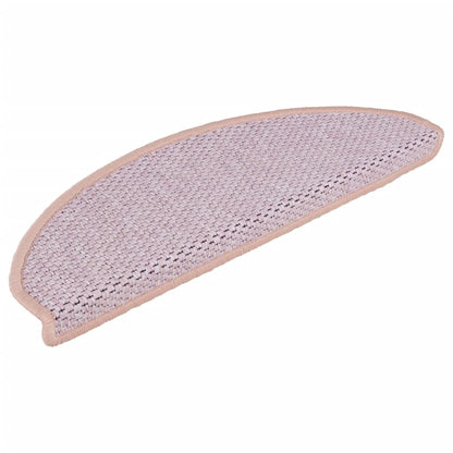 Treppenmatten Selbstklebend Sisal-Optik 15 Stk. 65x21x4 cm Rosa