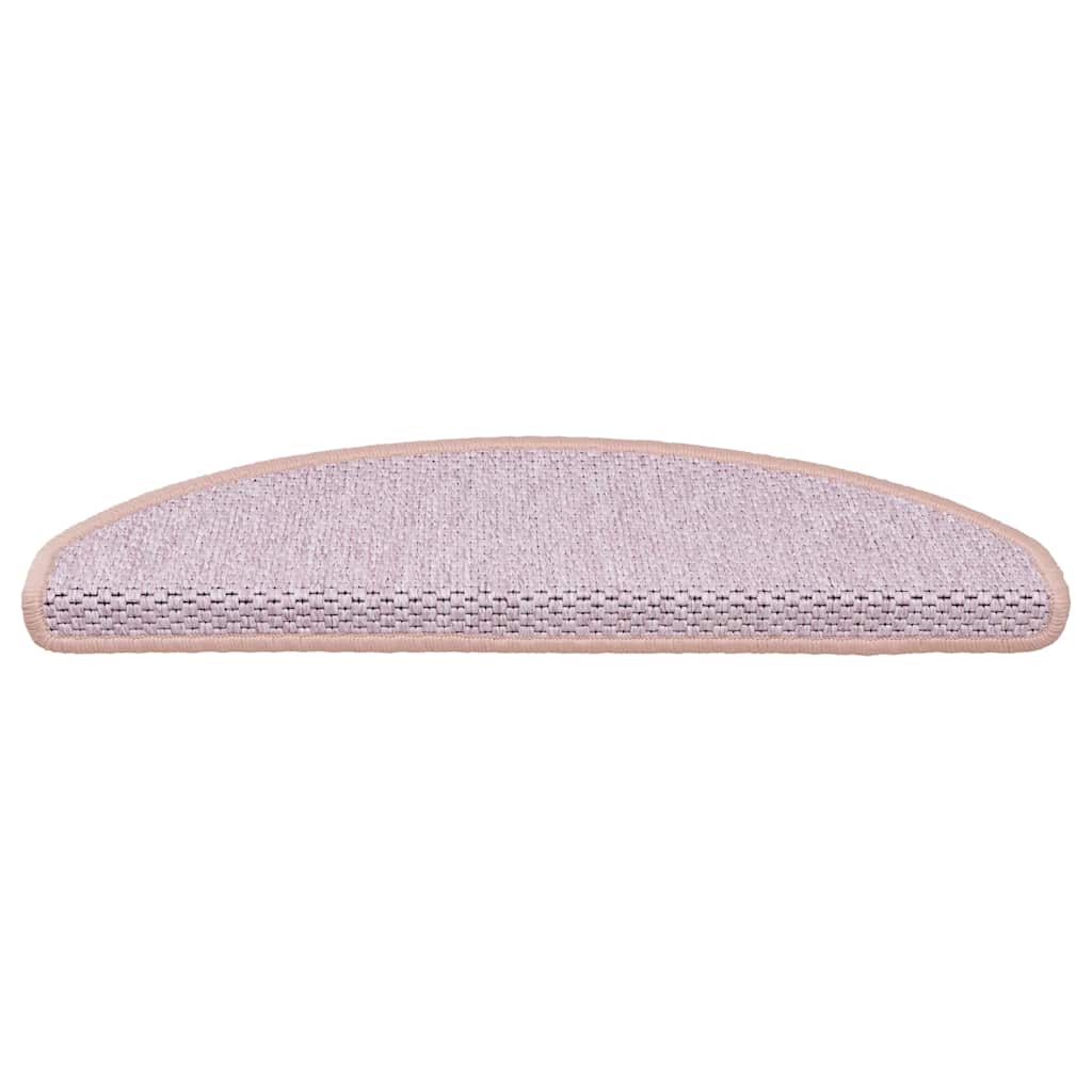 Treppenmatten Selbstklebend Sisal-Optik 15 Stk. 65x21x4 cm Rosa
