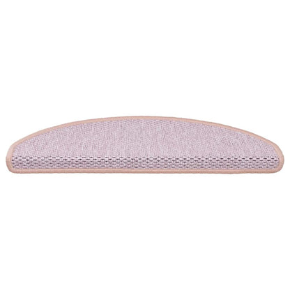 Treppenmatten Selbstklebend Sisal-Optik 15 Stk. 65x21x4 cm Rosa
