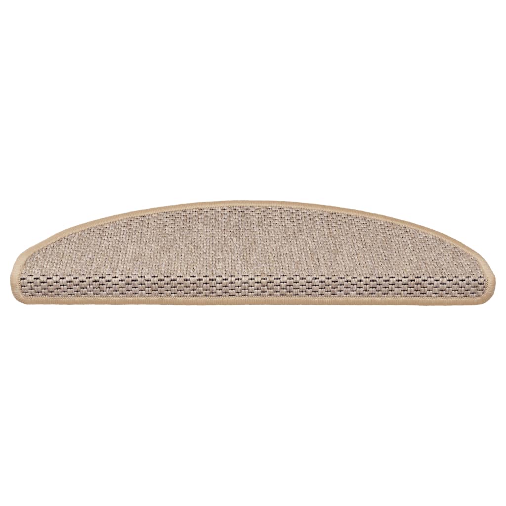 Treppenmatten Selbstklebend Sisal 15 Stk. 65x21x4 cm Hellbeige