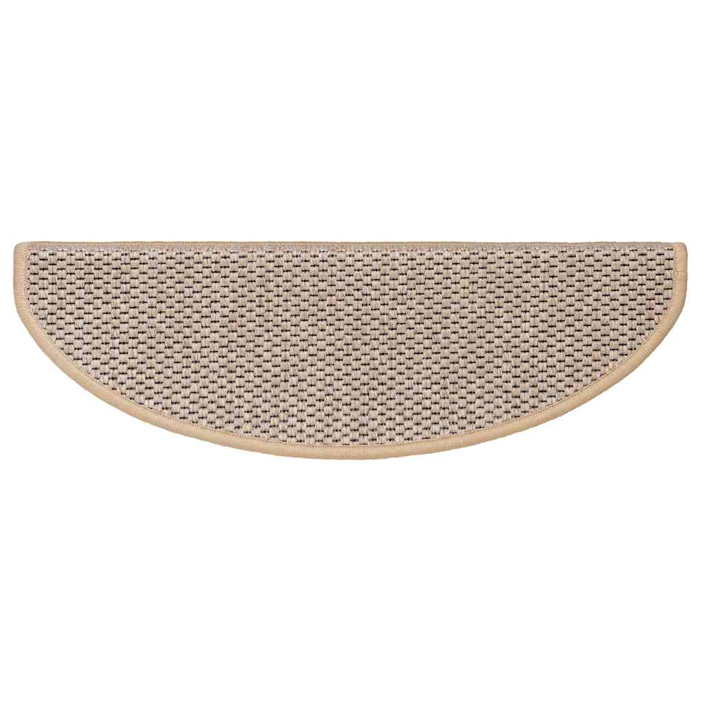 Treppenmatten Selbstklebend Sisal 15 Stk. 65x21x4 cm Hellbeige
