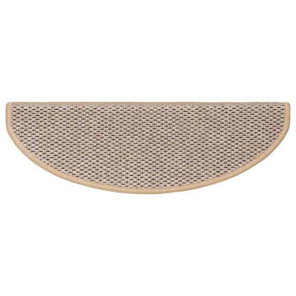 Treppenmatten Selbstklebend Sisal 15 Stk. 65x21x4 cm Hellbeige