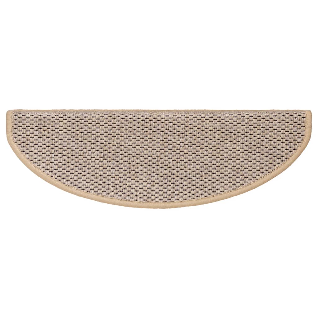Treppenmatten Selbstklebend Sisal 15 Stk. 65x21x4 cm Hellbeige