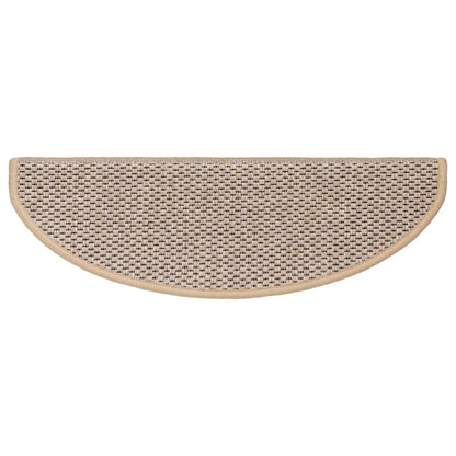 Treppenmatten Selbstklebend Sisal 15 Stk. 65x21x4 cm Hellbeige