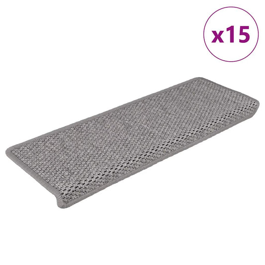 Treppenmatten Selbstklebend Sisal-Optik 15 Stk. 65x21x4 cm