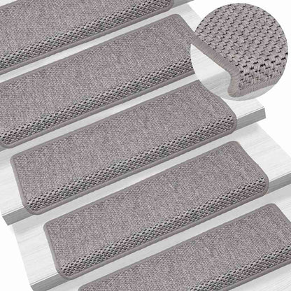 Treppenmatten Selbstklebend Sisal-Optik 15 Stk. 65x21x4 cm