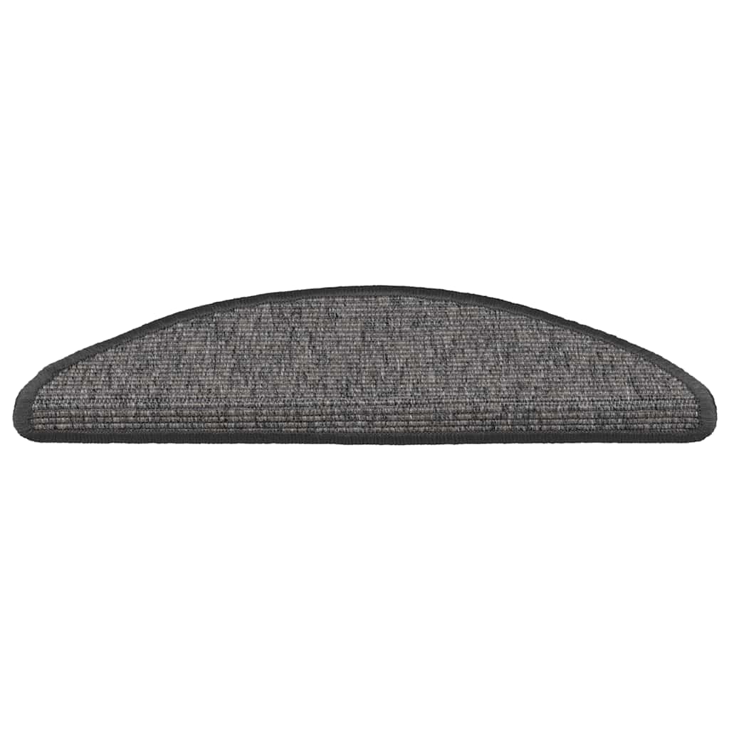 Stufenmatten 15 Stk. 56x17x3 cm Beige und Grau Halbrund