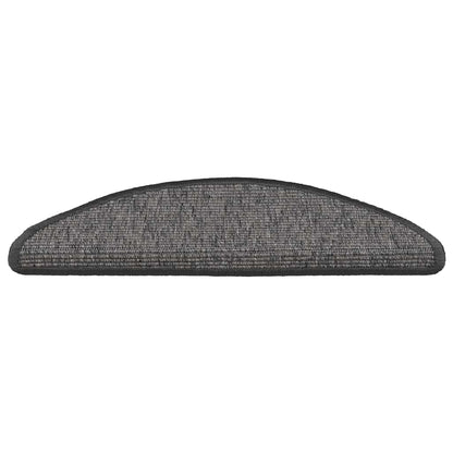 Stufenmatten 15 Stk. 56x17x3 cm Beige und Grau Halbrund