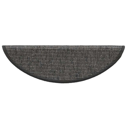 Stufenmatten 15 Stk. 56x17x3 cm Beige und Grau Halbrund