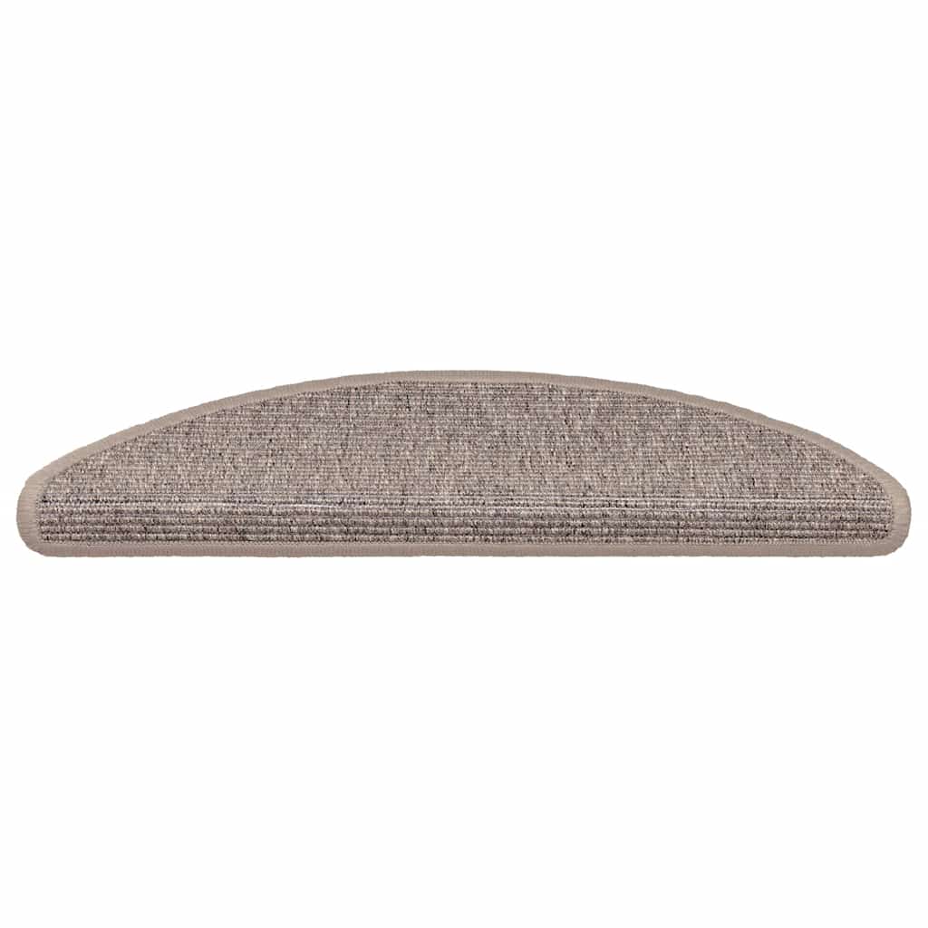 Stufenmatten 15 Stk. 56x17x3 cm Dunkelbeige Halbrund