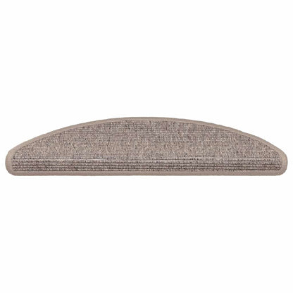 Stufenmatten 15 Stk. 56x17x3 cm Dunkelbeige Halbrund