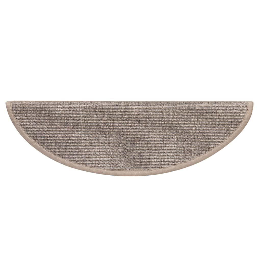 Stufenmatten 15 Stk. 56x17x3 cm Dunkelbeige Halbrund