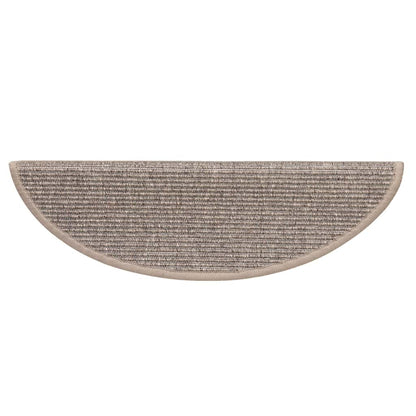 Stufenmatten 15 Stk. 56x17x3 cm Dunkelbeige Halbrund