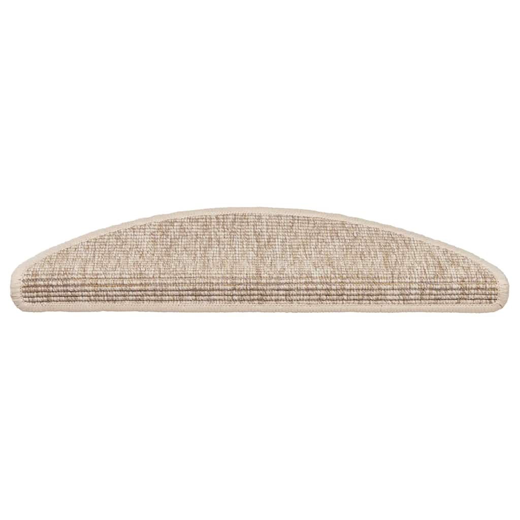 Stufenmatten 15 Stk. 56x17x3 cm Hellbeige Halbrund