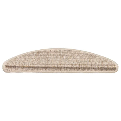 Stufenmatten 15 Stk. 56x17x3 cm Hellbeige Halbrund