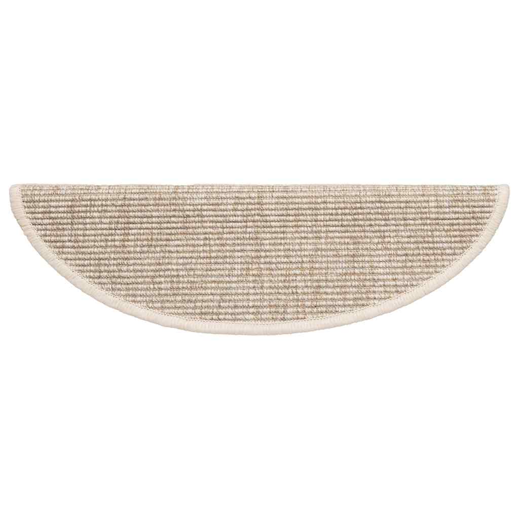 Stufenmatten 15 Stk. 56x17x3 cm Hellbeige Halbrund