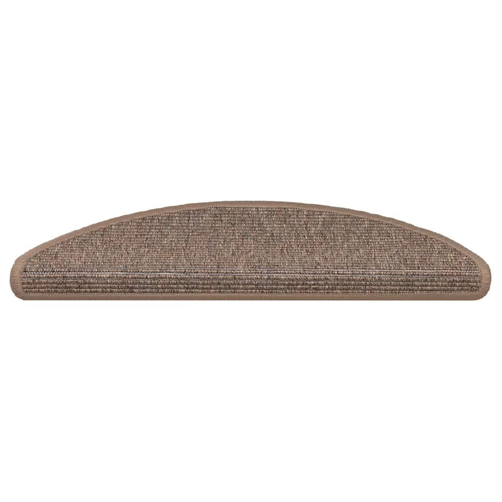 Stufenmatten 15 Stk. 56x17x3 cm Hellbraun Halbrund