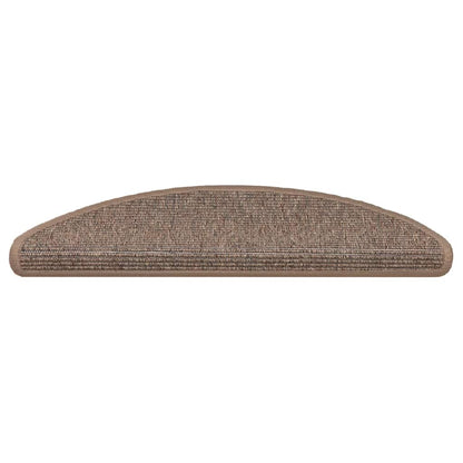 Stufenmatten 15 Stk. 56x17x3 cm Hellbraun Halbrund