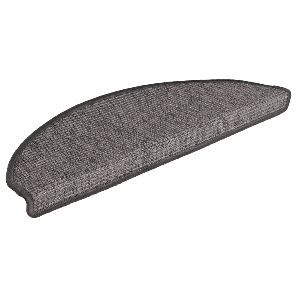 Stufenmatten 15 Stk. 65x21x4 cm Beige und Grau Halbrund Groß