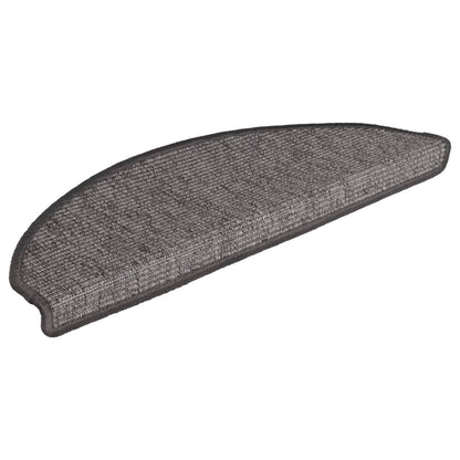 Stufenmatten 15 Stk. 65x21x4 cm Beige und Grau Halbrund Groß
