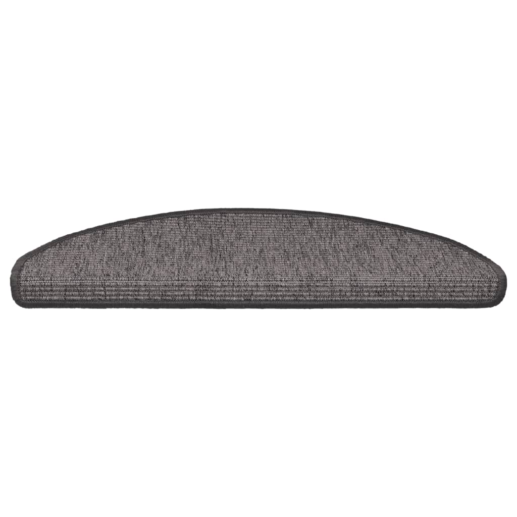 Stufenmatten 15 Stk. 65x21x4 cm Beige und Grau Halbrund Groß