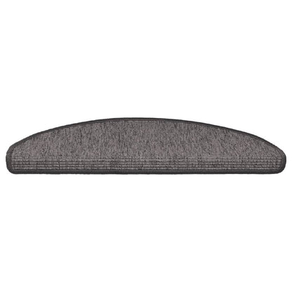 Stufenmatten 15 Stk. 65x21x4 cm Beige und Grau Halbrund Groß