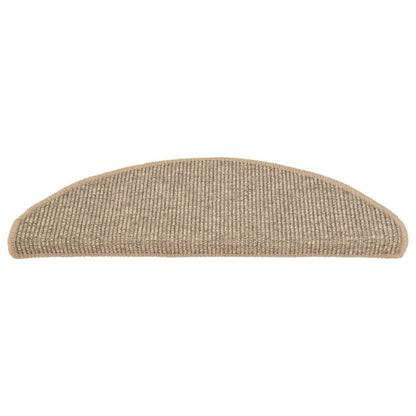 Stufenmatten 15 Stk. 65x21x4 cm Dunkelbeige Halbrund Groß