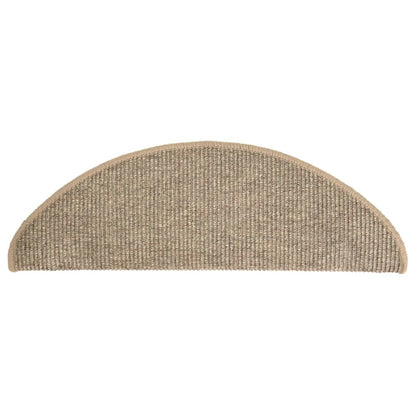 Stufenmatten 15 Stk. 65x21x4 cm Dunkelbeige Halbrund Groß