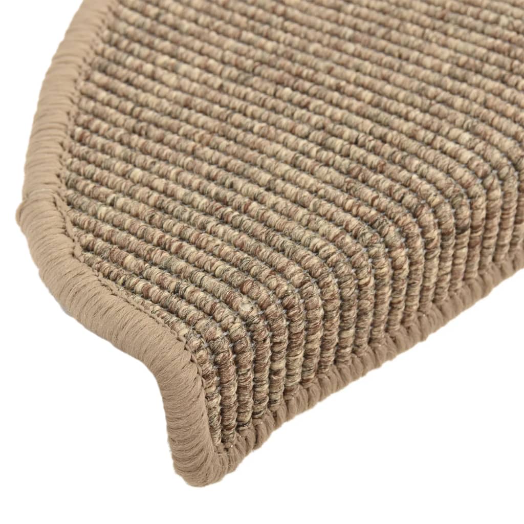 Stufenmatten 15 Stk. 65x21x4 cm Dunkelbeige Halbrund Groß