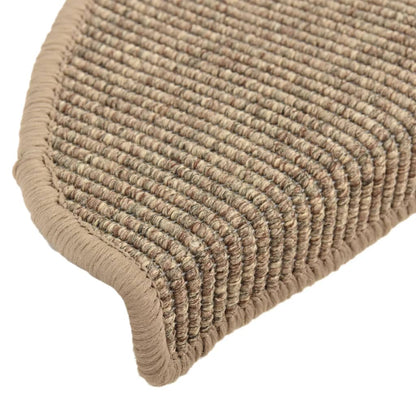 Stufenmatten 15 Stk. 65x21x4 cm Dunkelbeige Halbrund Groß