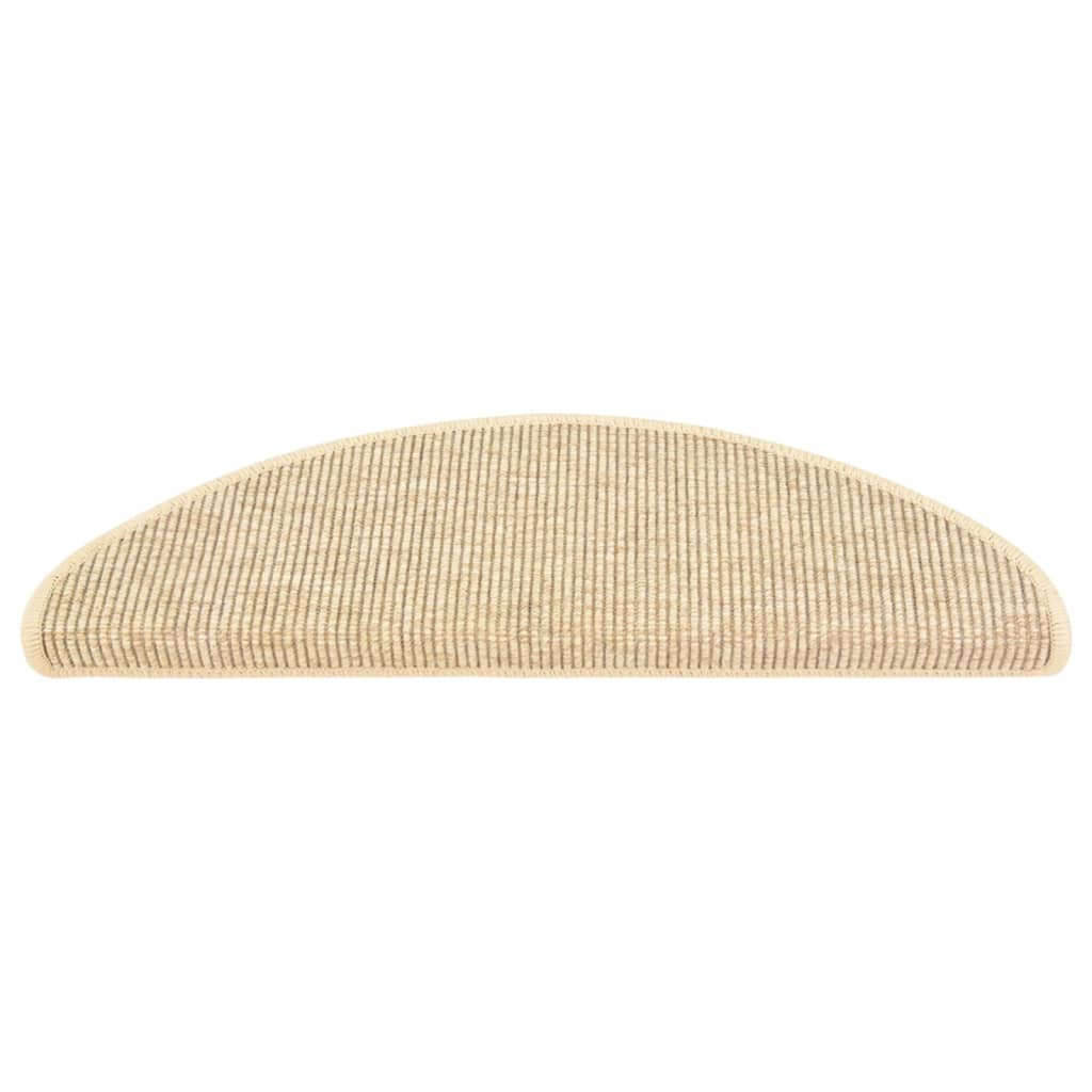 Stufenmatten 15 Stk. 65x21x4 cm Hellbeige Halbrund Groß