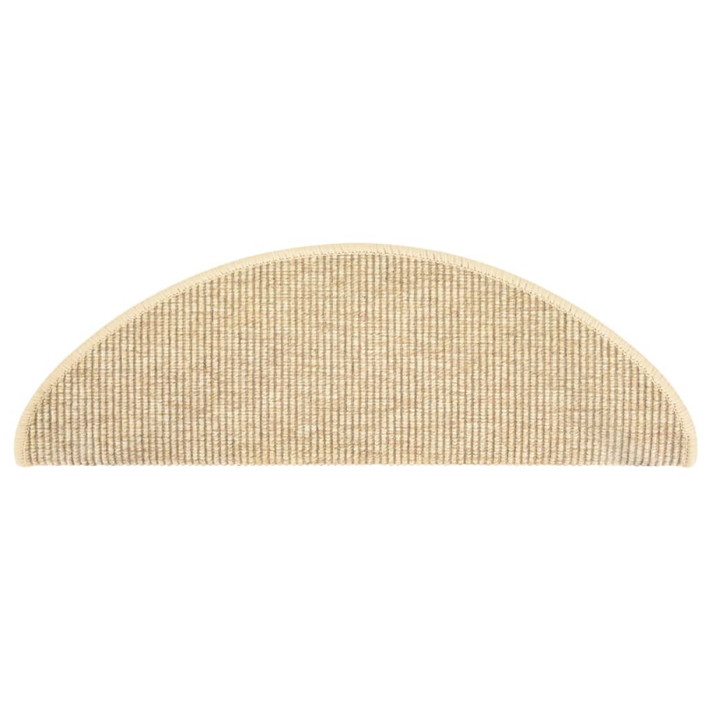 Stufenmatten 15 Stk. 65x21x4 cm Hellbeige Halbrund Groß