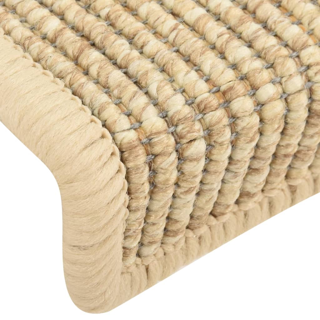 Stufenmatten 15 Stk. 65x21x4 cm Hellbeige Halbrund Groß